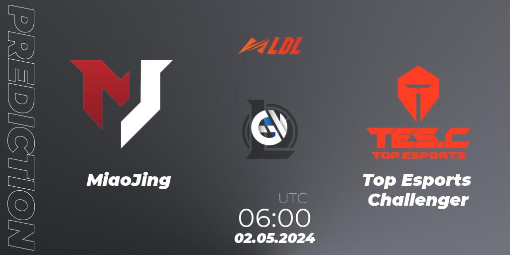 Prognoza MiaoJing - Top Esports Challenger. 02.05.2024 at 06:00, LoL, LDL 2024 - Stage 2