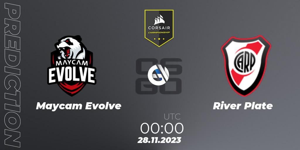 Prognoza Maycam Evolve - River Plate. 28.11.23, CS2 (CS:GO), Corsair Championship 2023
