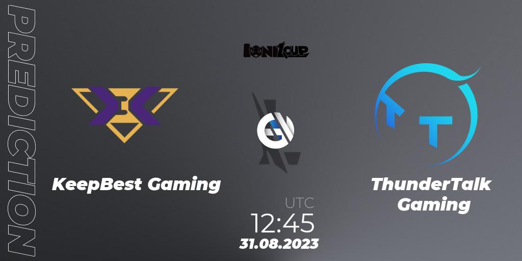 Prognoza KeepBest Gaming - ThunderTalk Gaming. 31.08.2023 at 12:45, Wild Rift, Ionia Cup 2023 - WRL CN Qualifiers
