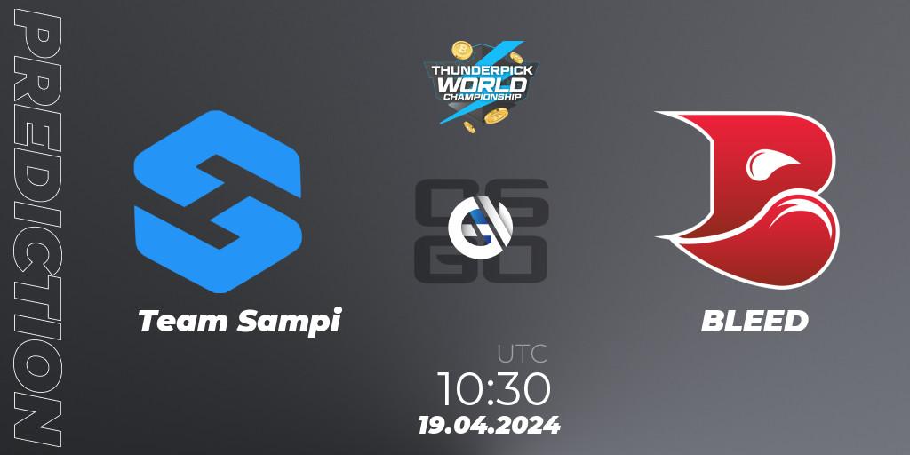 Prognoza Team Sampi - BLEED. 19.04.24, CS2 (CS:GO), Thunderpick World Championship 2024: European Series #1