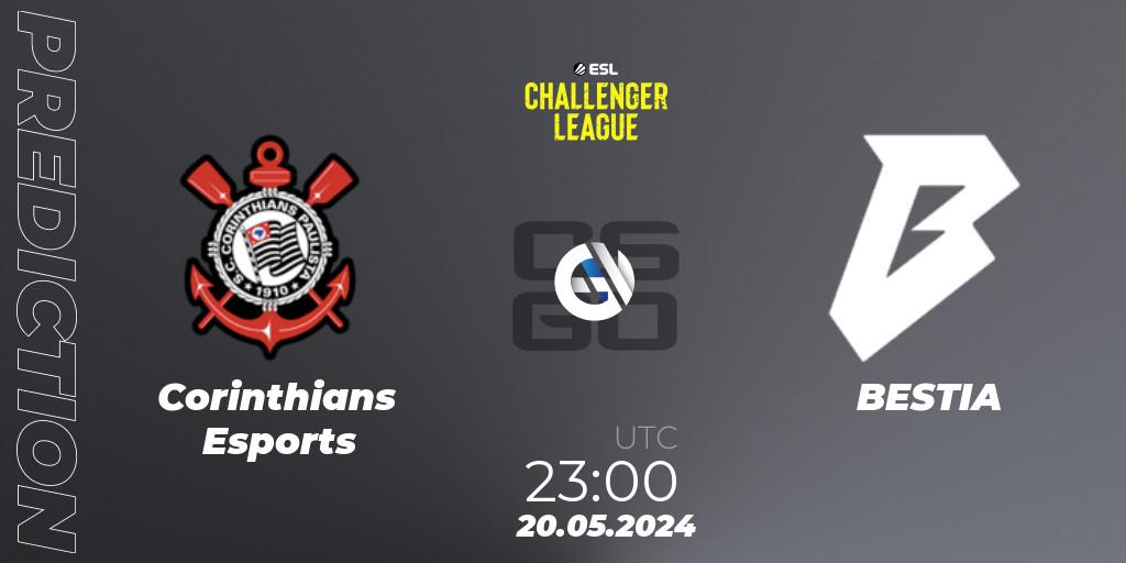 Prognoza Corinthians Esports - BESTIA. 20.05.2024 at 23:15, Counter-Strike (CS2), ESL Challenger League Season 47: South America