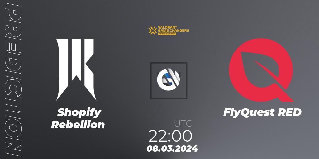 Prognoza Shopify Rebellion - FlyQuest RED. 08.03.24, VALORANT, VCT 2024: Game Changers North America Series Series 1