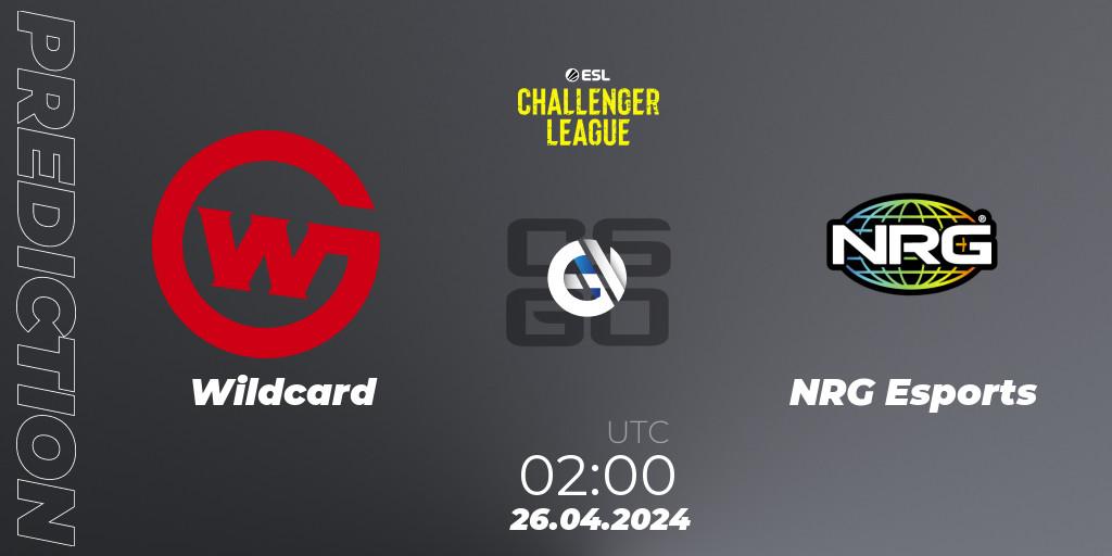 Prognoza Wildcard - NRG Esports. 26.04.24, CS2 (CS:GO), ESL Challenger League Season 47: North America