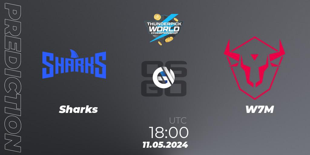 Prognoza Sharks - W7M. 11.05.2024 at 18:00, Counter-Strike (CS2), Thunderpick World Championship 2024: South American Series #1