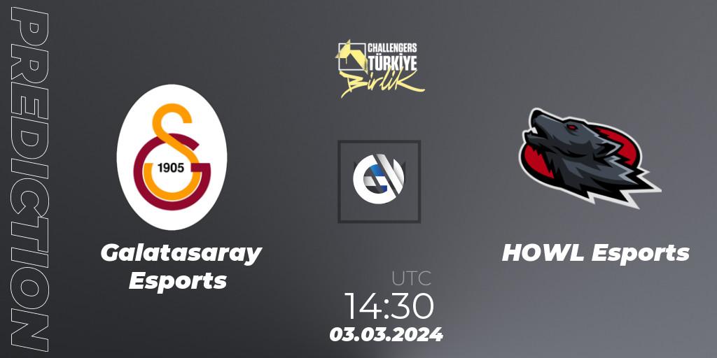 Prognoza Galatasaray Esports - HOWL Esports. 03.03.24, VALORANT, VALORANT Challengers 2024 Turkey: Birlik Split 1