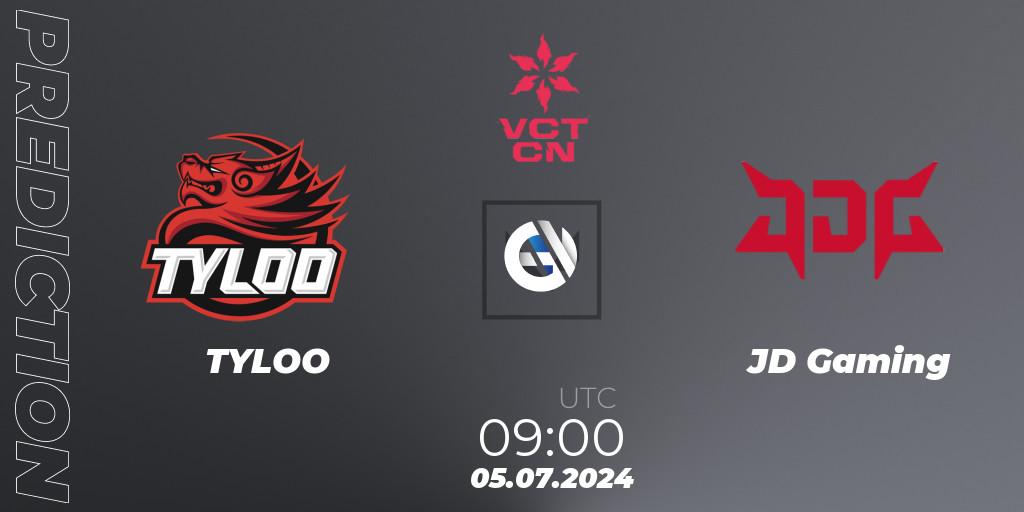 Prognoza TYLOO - JD Gaming. 05.07.2024 at 09:00, VALORANT, VALORANT Champions Tour China 2024: Stage 2 - Group Stage