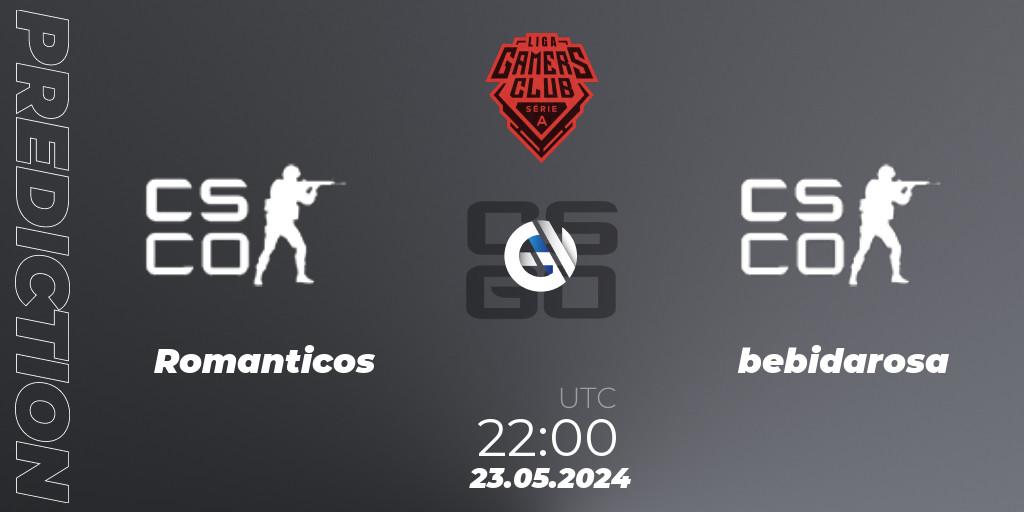 Prognoza Romanticos - bebidarosa. 23.05.2024 at 22:00, Counter-Strike (CS2), Gamers Club Liga Série A: May 2024
