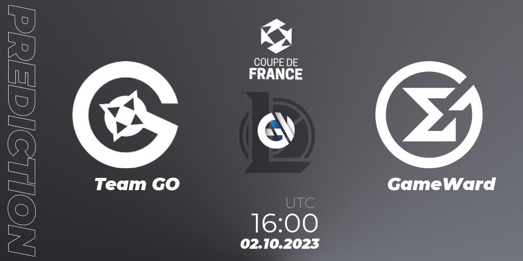 Prognoza Team GO - GameWard. 02.10.2023 at 16:00, LoL, Coupe de France 2023