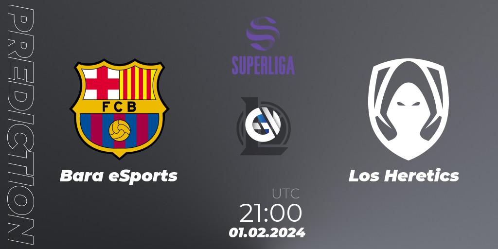 Prognoza Barça eSports - Los Heretics. 01.02.2024 at 21:00, LoL, Superliga Spring 2024 - Group Stage
