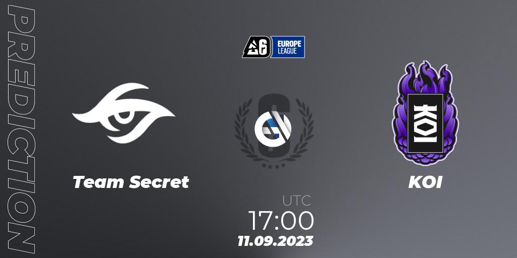 Prognoza Team Secret - KOI. 11.09.23, Rainbow Six, Europe League 2023 - Stage 2