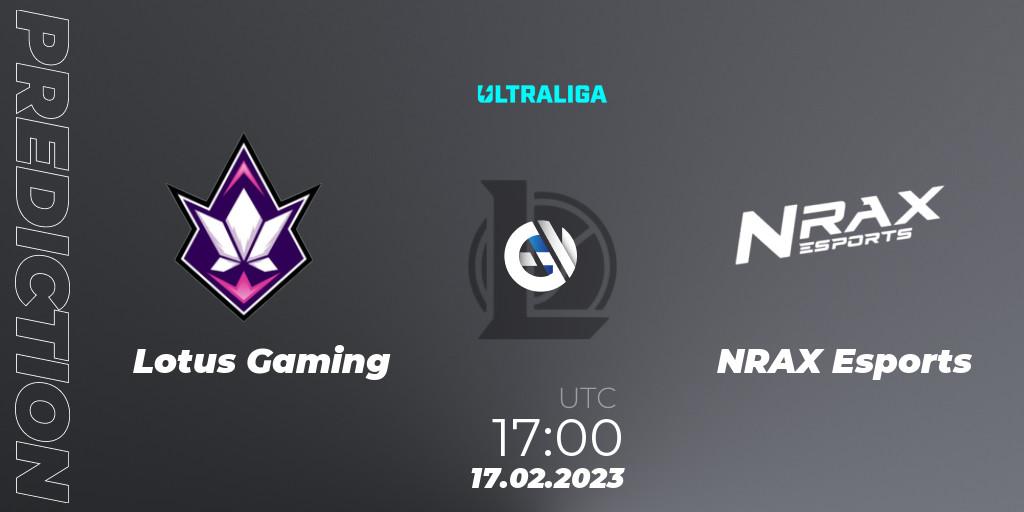 Prognoza Lotus Gaming - NRAX Esports. 17.02.2023 at 17:00, LoL, Ultraliga 2nd Division Season 6