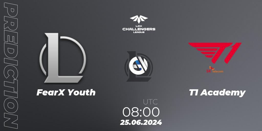 Prognoza FearX Youth - T1 Academy. 25.06.2024 at 08:00, LoL, LCK Challengers League 2024 Summer - Group Stage