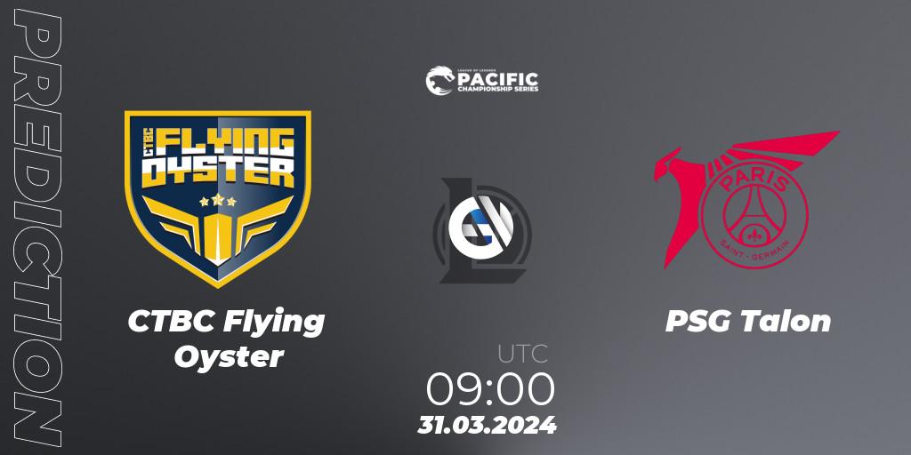 Prognoza CTBC Flying Oyster - PSG Talon. 31.03.24, LoL, PCS Playoffs Spring 2024