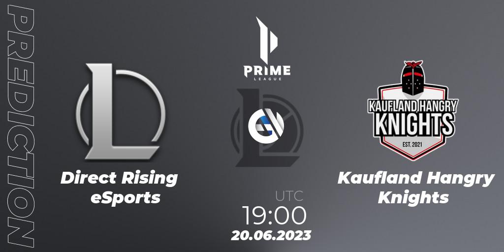 Prognoza Direct Rising eSports - Kaufland Hangry Knights. 20.06.2023 at 19:00, LoL, Prime League 2nd Division Summer 2023