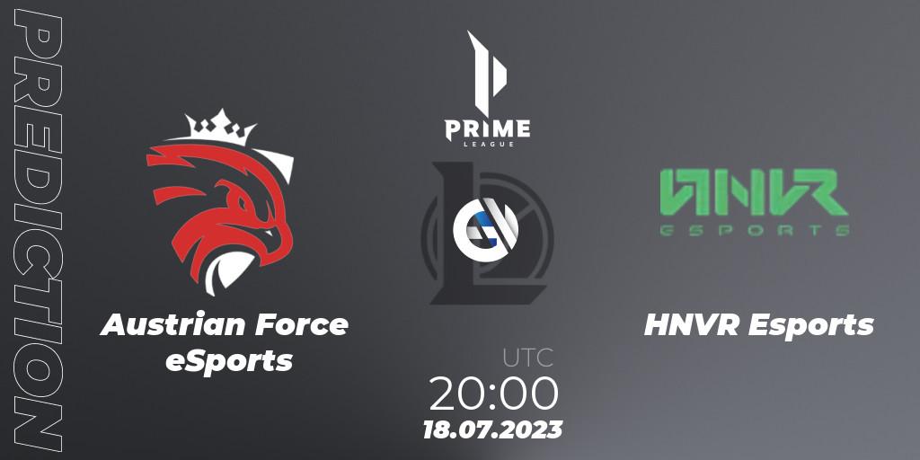 Prognoza Austrian Force eSports - HNVR Esports. 18.07.2023 at 18:00, LoL, Prime League 2nd Division Summer 2023