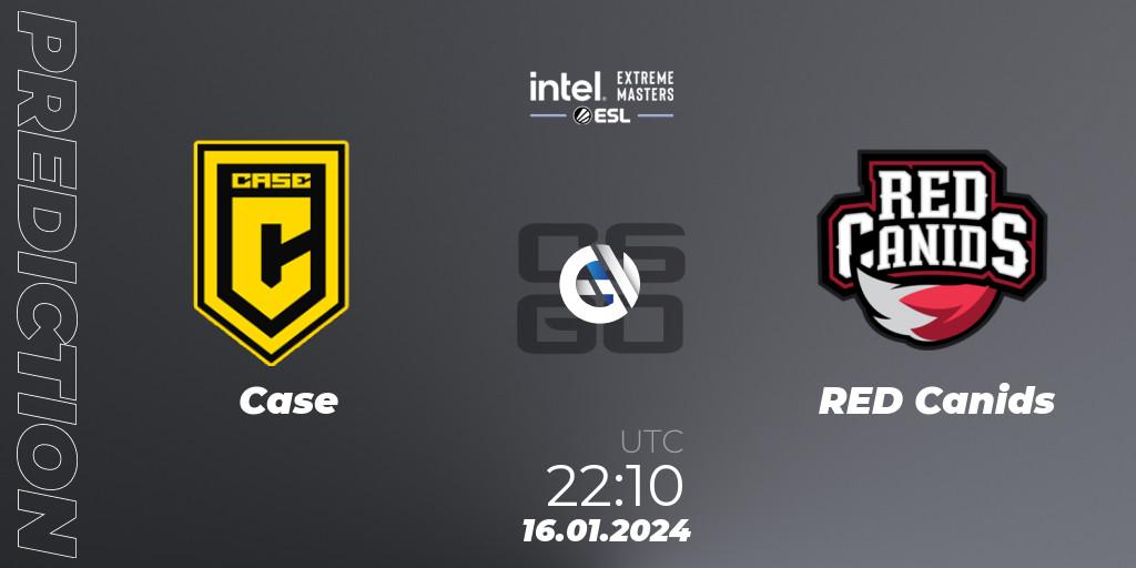 Prognoza Case - RED Canids. 16.01.2024 at 22:10, Counter-Strike (CS2), Intel Extreme Masters China 2024: South American Open Qualifier #2