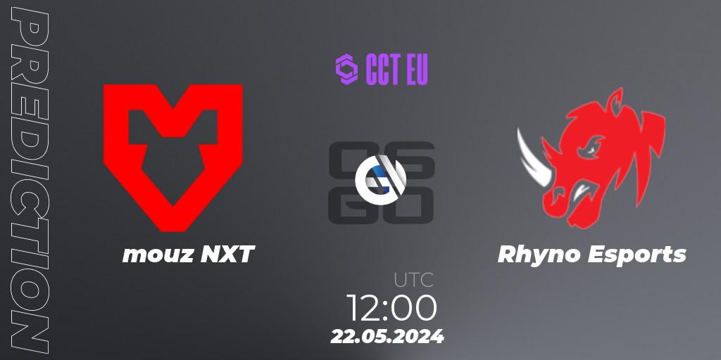 Prognoza mouz NXT - Rhyno Esports. 22.05.2024 at 12:00, Counter-Strike (CS2), CCT Season 2 Europe Series 4