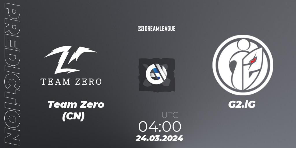 Prognoza Team Zero (CN) - G2.iG. 24.03.24, Dota 2, DreamLeague Season 23: China Closed Qualifier