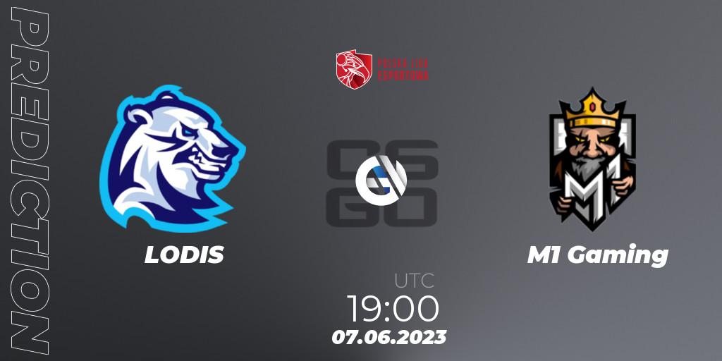 Prognoza LODIS - M1 Gaming. 07.06.2023 at 19:00, Counter-Strike (CS2), Polish Esports League 2023 Split 2