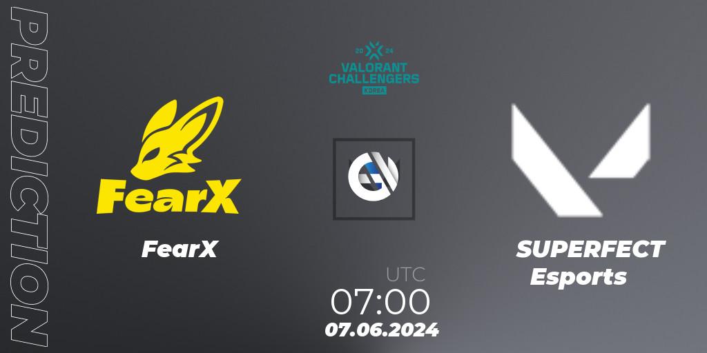 Prognoza FearX - SUPERFECT Esports. 07.06.2024 at 07:00, VALORANT, VALORANT Challengers 2024 Korea: Split 2