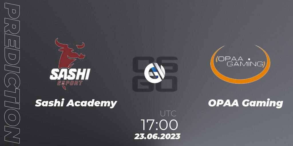 Prognoza Sashi Academy - OPAA Gaming. 23.06.2023 at 17:00, Counter-Strike (CS2), Preasy Summer Cup 2023