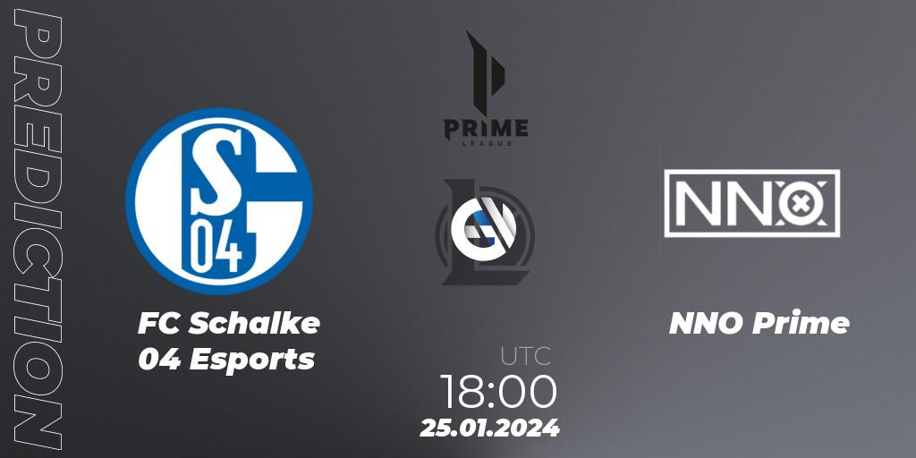 Prognoza FC Schalke 04 Esports - NNO Prime. 25.01.2024 at 18:00, LoL, Prime League Spring 2024 - Group Stage