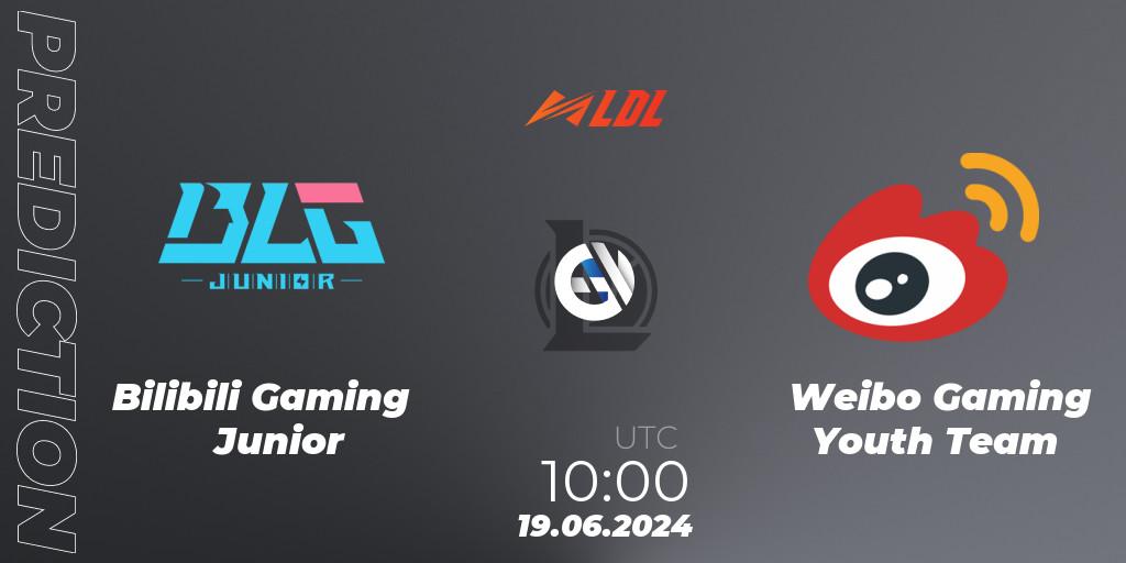 Prognoza Bilibili Gaming Junior - Weibo Gaming Youth Team. 19.06.2024 at 10:00, LoL, LDL 2024 - Stage 3