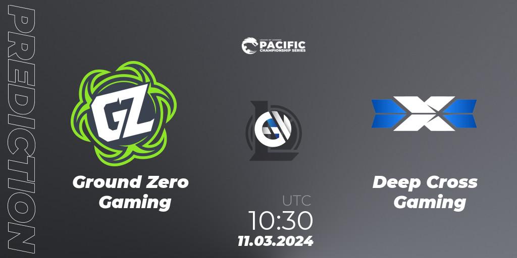 Prognoza Ground Zero Gaming - Deep Cross Gaming. 11.03.24, LoL, PCS Playoffs Spring 2024