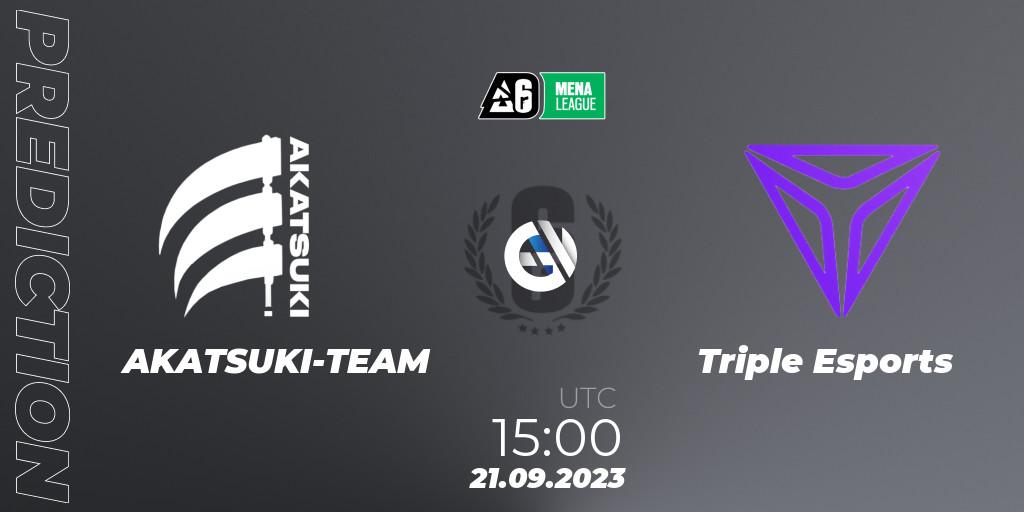 Prognoza AKATSUKI-TEAM - Triple Esports. 21.09.23, Rainbow Six, MENA League 2023 - Stage 2