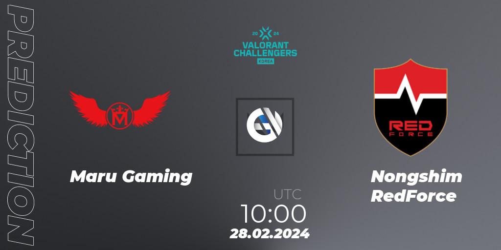 Prognoza Maru Gaming - Nongshim RedForce. 28.02.24, VALORANT, VALORANT Challengers Korea 2024: Split 1