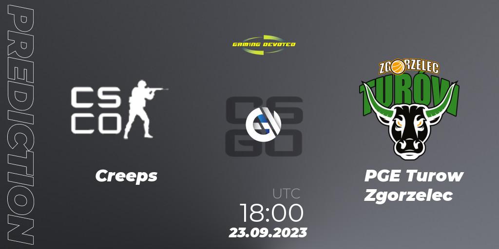 Prognoza Creeps - PGE Turow Zgorzelec. 23.09.2023 at 18:00, Counter-Strike (CS2), Gaming Devoted Become The Best