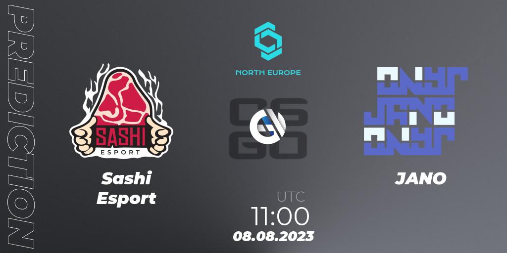 Prognoza Sashi Esport - JANO. 08.08.2023 at 11:00, Counter-Strike (CS2), CCT North Europe Series #7: Closed Qualifier