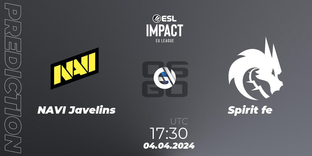 Prognoza NAVI Javelins - Spirit fe. 04.04.24, CS2 (CS:GO), ESL Impact League Season 5: Europe
