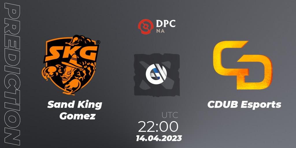 Prognoza Sand King Gomez - CDUB Esports. 14.04.2023 at 21:55, Dota 2, DPC 2023 Tour 2: NA Division II (Lower)