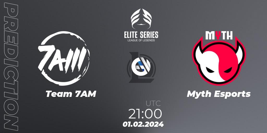 Prognoza Team 7AM - Myth Esports. 01.02.2024 at 21:00, LoL, Elite Series Spring 2024