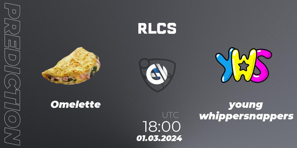 Prognoza Omelette - young whippersnappers. 01.03.2024 at 18:00, Rocket League, RLCS 2024 - Major 1: North America Open Qualifier 3