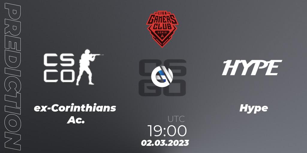 Prognoza ex-Corinthians Ac. - Hype. 02.03.23, CS2 (CS:GO), Gamers Club Liga Série A: February 2023