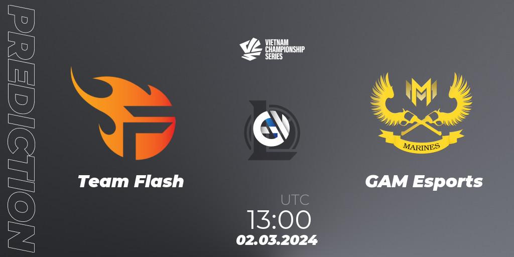 Prognoza Team Flash - GAM Esports. 02.03.24, LoL, VCS Dawn 2024 - Group Stage