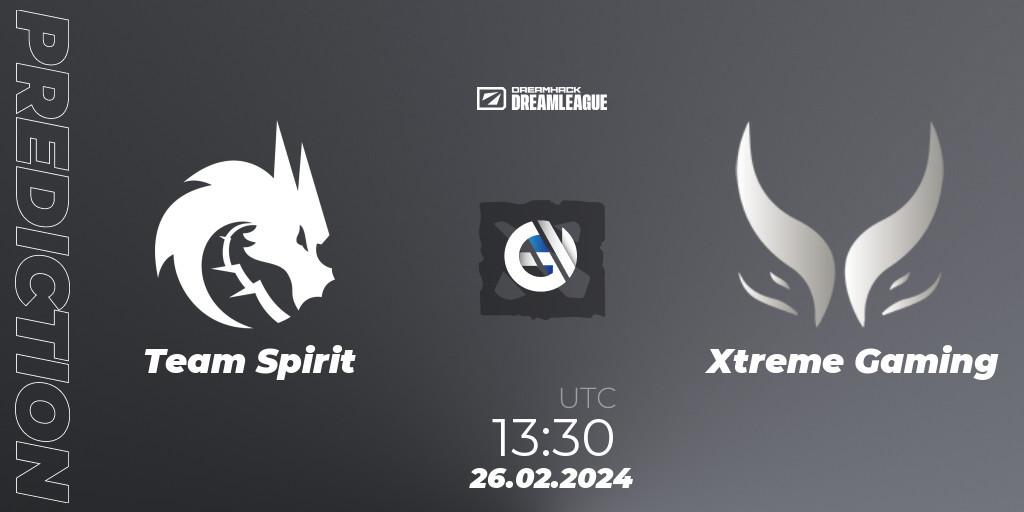 Prognoza Team Spirit - Xtreme Gaming. 26.02.24, Dota 2, DreamLeague Season 22