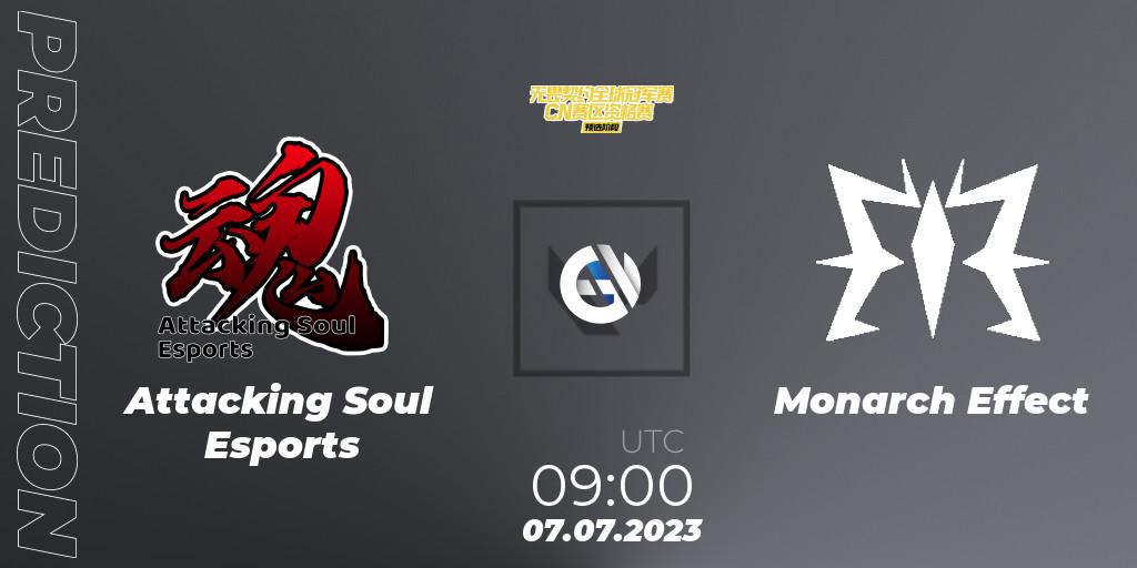 Prognoza Attacking Soul Esports - Monarch Effect. 07.07.2023 at 09:00, VALORANT, VALORANT Champions Tour 2023: China Qualifier