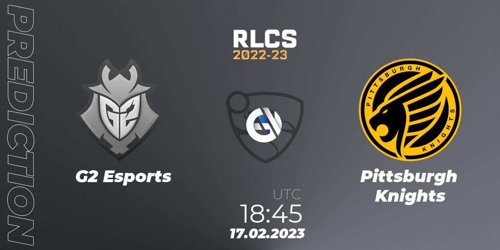 Prognoza G2 Esports - Pittsburgh Knights. 17.02.2023 at 18:45, Rocket League, RLCS 2022-23 - Winter: North America Regional 2 - Winter Cup