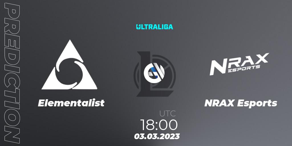 Prognoza Elementalist - NRAX Esports. 03.03.2023 at 18:00, LoL, Ultraliga 2nd Division Season 6