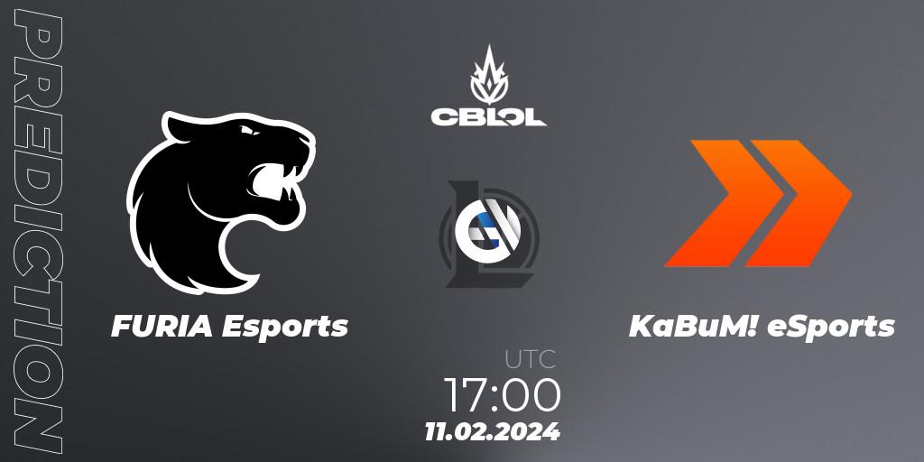 Prognoza FURIA Esports - KaBuM! eSports. 11.02.24, LoL, CBLOL Split 1 2024 - Group Stage