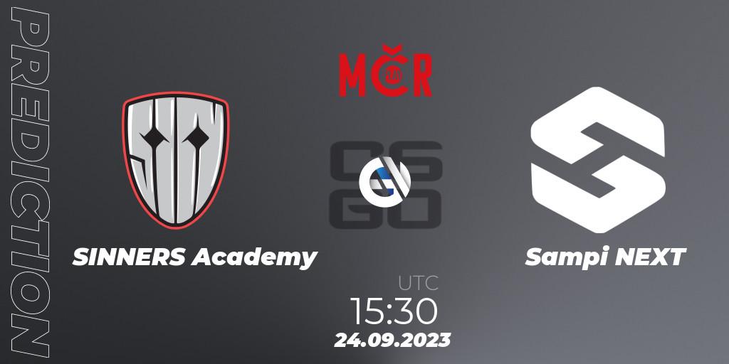 Prognoza SINNERS Academy - Sampi NEXT. 24.09.2023 at 14:30, Counter-Strike (CS2), Tipsport Cup Prague Fall 2023: Closed Qualifier