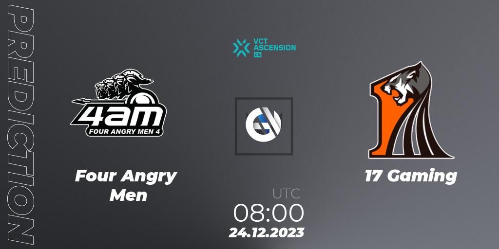 Prognoza Four Angry Men - 17 Gaming. 24.12.23, VALORANT, VALORANT China Ascension 2023