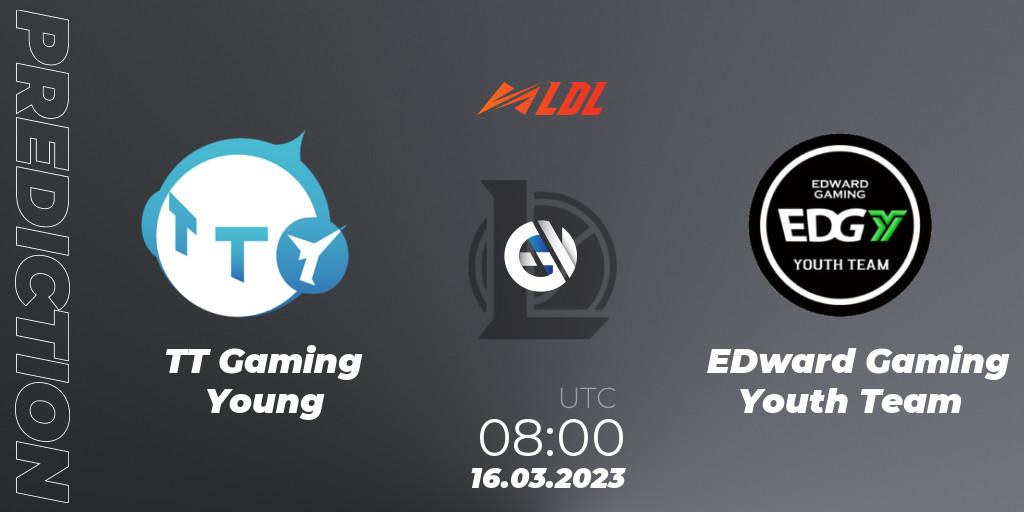 Prognoza TT Gaming Young - EDward Gaming Youth Team. 16.03.2023 at 08:00, LoL, LDL 2023 - Regular Season