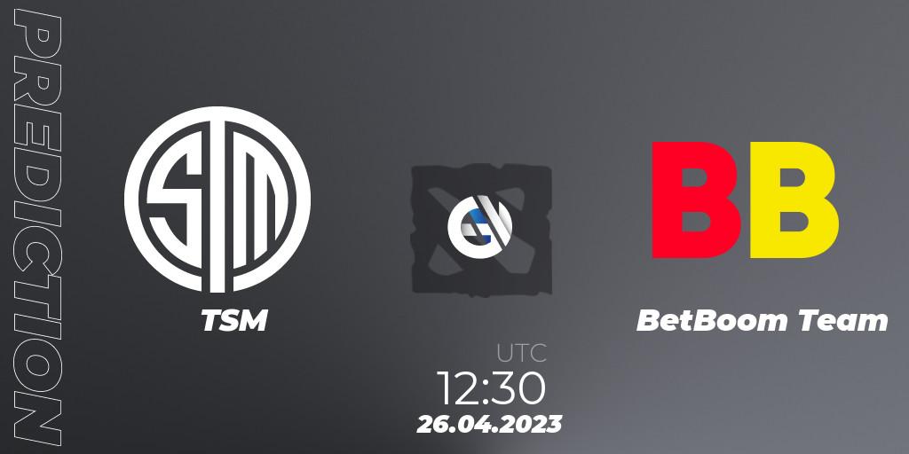 Prognoza TSM - BetBoom Team. 26.04.2023 at 12:44, Dota 2, The Berlin Major 2023 ESL - Group Stage