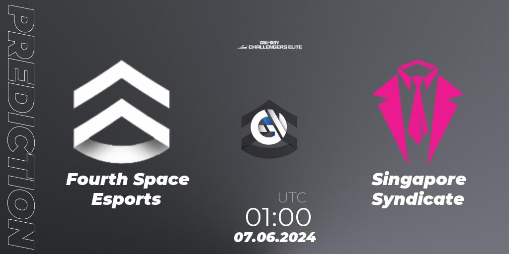 Prognoza Fourth Space Esports - Singapore Syndicate. 07.06.2024 at 00:00, Call of Duty, Call of Duty Challengers 2024 - Elite 3: NA