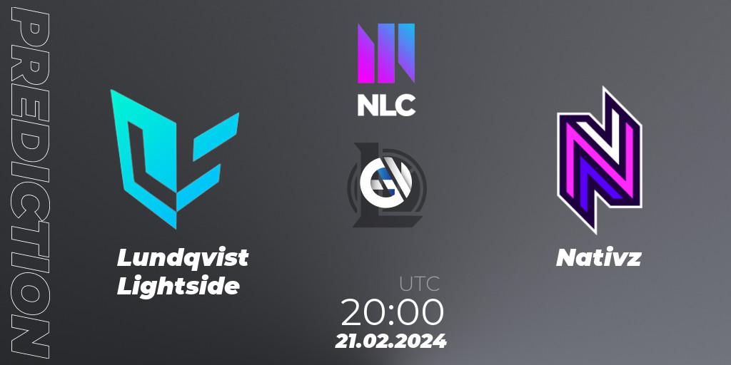 Prognoza Lundqvist Lightside - Nativz. 21.02.24, LoL, NLC 1st Division Spring 2024