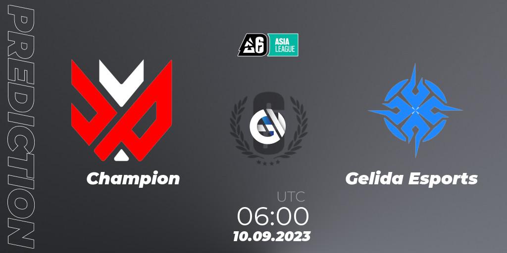 Prognoza Champion - Gelida Esports. 10.09.23, Rainbow Six, SEA League 2023 - Stage 2